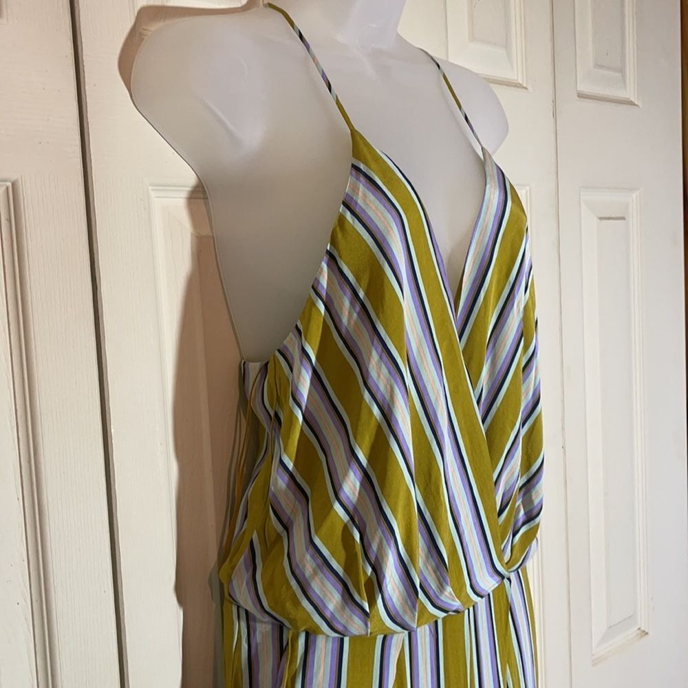 Astr Multicolored Striped Full Length Jumpsuit M - Picture 8 of 16